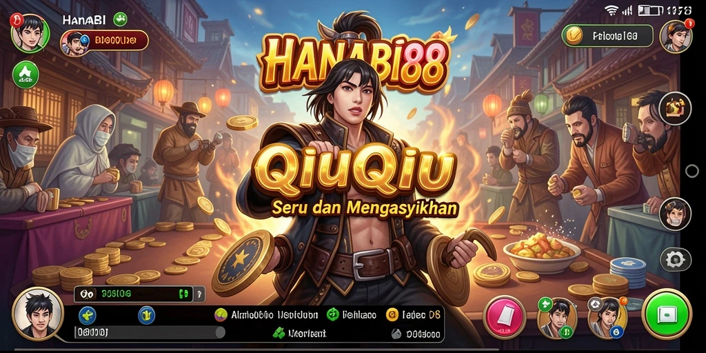 Tampilan gameplay menarik dari HANABI88 QiuQiu.