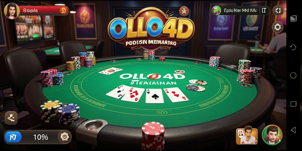 Tampilan gameplay OLLO4D yang menakjubkan dengan aksi poker yang mendebarkan.